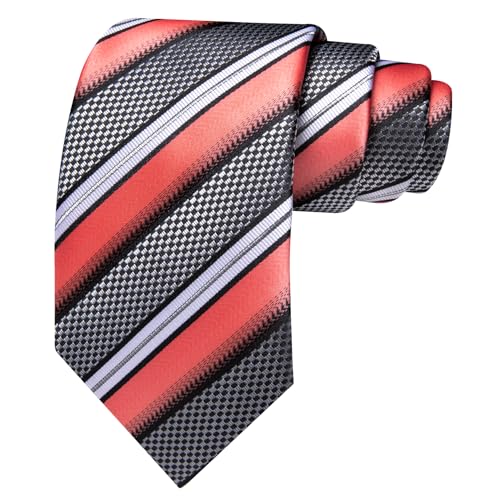 Image of Barry.Wang Mens Tie Set Plaid Check Neckties Formal Business Wedding Luxury Pocket Square Cufflinks