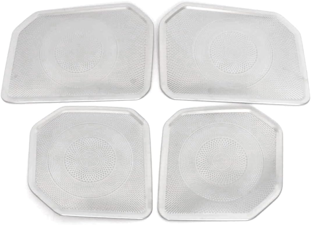 Car Accessories Inner Car Door Panel Audio Cover Trim Compatible with Toyota Tundra 2025 2024 2023 2022 (Silver Titanium) 4PCS Stainless Steel