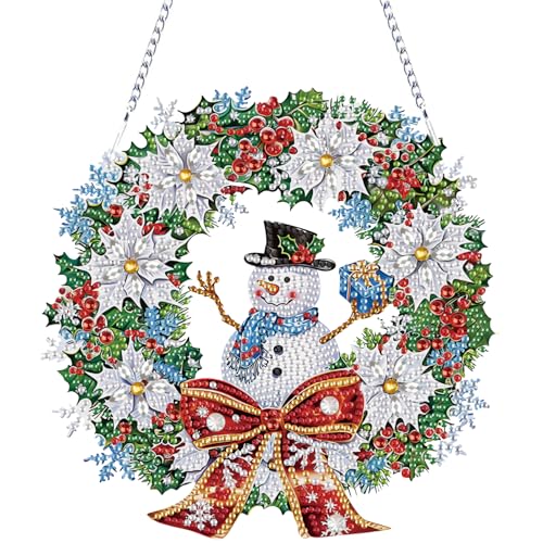 Peinture diamant de Noël idée cadeau loisir créatif adulte kit couronne 5D