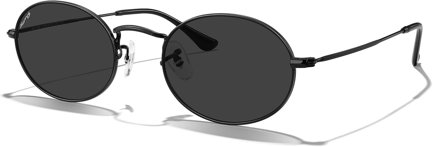 MERRY'S Oval Metal Polarized Sunglasses for Women Men Trendy Classic Shades S6558