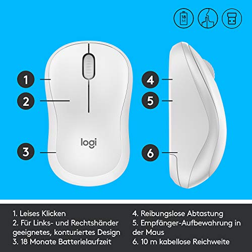 Logitech M220 Silent Funkmaus kabellos 2,4 GHz