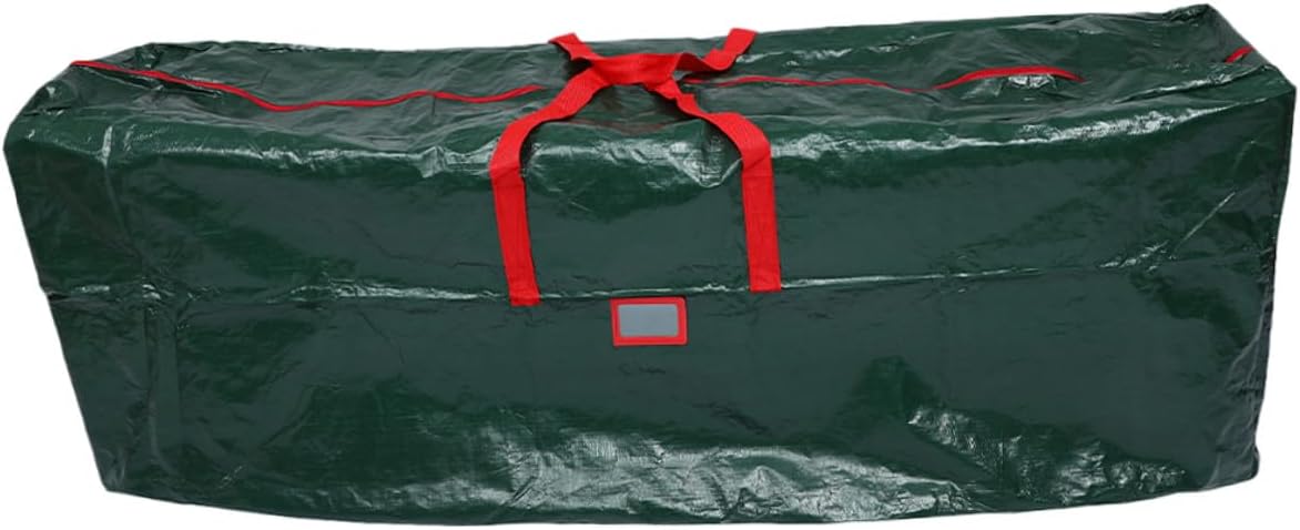 VALICLUD Christmas Tree Storage Bag 135x34x68cm Waterproof Dustproof Zippered Large Green Carry Handle Household Holiday Tree Organizer
