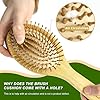 MRD Hair Brush Set, Natural Bamboo Comb Paddle Detangling Hairbrush, Wide-tooth and tail comb No Bristle, suit for Women Men and Kids Thick/Thin/Curly/Dry Hair Gift kit #1
