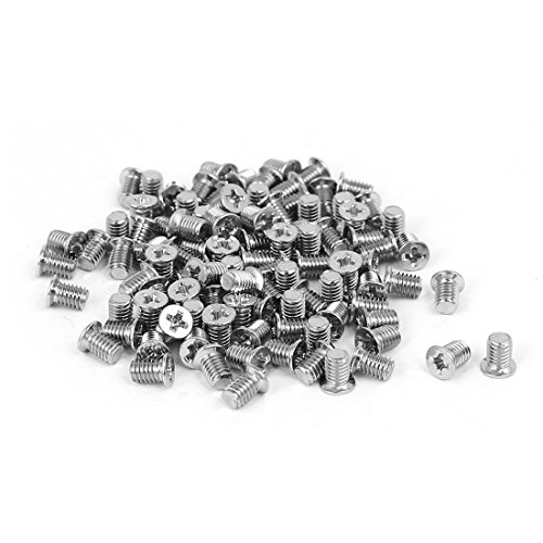 uxcell Computer PC Case 2.5-inch HDD M3x4.8mm Flat Phillips Head Hard Drive Screw 100pcs