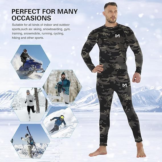 MEETYOO mens Men's Thermal Underwear Set Sport Long Johns Base Layer - Image 5