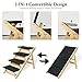 BRIKY 2-in-1 Dog Stairs/Ramp with 4 Steps, Foldable Dog Stairs for High Beds Cars Couch, Durable Wooden Pet Stairs for Small Medium Large Dogs, No Assembly Required