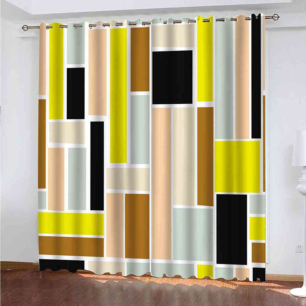 Rideaux occultants 140x160 cm géométriques et isolants thermiques