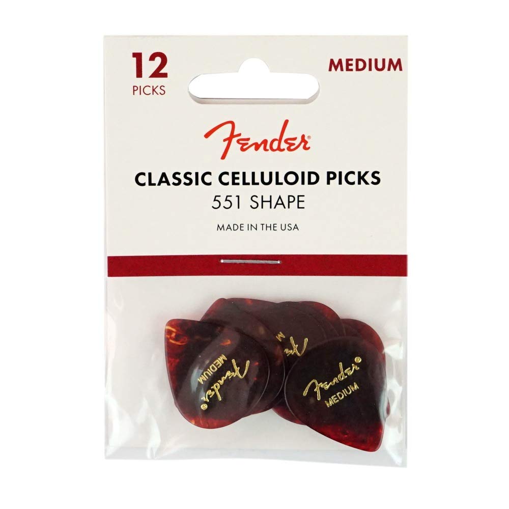 Fender 551 Celluloid Guitar Picks 12 Medium 1980551800-image-43