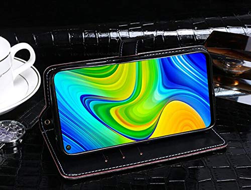 Housse Xiaomi Redmi Note 9 Simili cuir Support pliable 3 emplacements cartes - vue 3