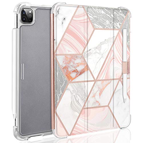 valkit iPad Pro 12.9 Case 2018, iPad Pro 12.9 Inch 3rd Generation Cover, Folio Stand Case for iPad Pro 12.9 Inch 2018 with Auto Sleep Wake & Pencil Holder,Support Wireless Charging, Pink Marble