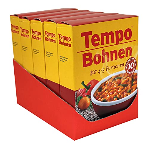 5er Pack Tempo Bohnen 5 x 225 g für 4 - 5 Portionen 10 Minuten Kochzeit weiße Bohnen Bohnengericht Cover