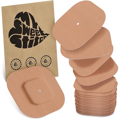 MySweetStitch - 25x Parche Sensor Simplera Square, Overpatch ongitud de arista 70mm, impermeable, transpirable, suave para la piel, Beige