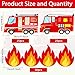 Naozinebi 100Pcs Firetruck Birthday Party Plates and Fire Shaped Napkins Fireman Party Supplies Firefighter Disposable Paper Dinnerware Firetruck Tableware Set for Flame Birthday Baby Shower Decor