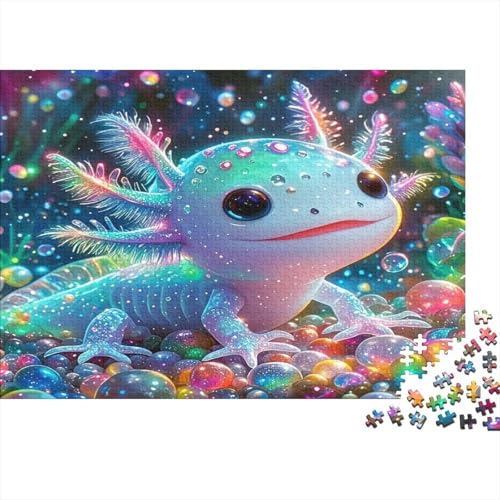 Puzzle de ajolote de 1000 piezas para adultos con escena submarina de 70x50cm