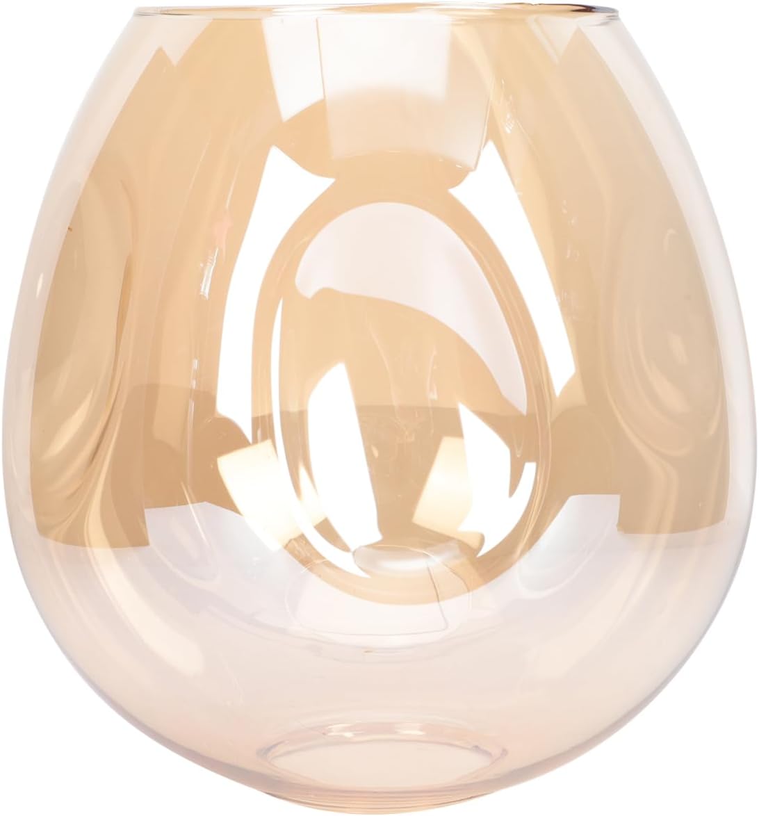 Clear Glass Lamp Shade Replacement Globe for Floor Lamps, Wall Sconces, Chandeliers, and Pendant Lights, 1.85 Inch Fitter Opening, Handblown Heat-Resistant Glass, Decorative Lighting Accessory