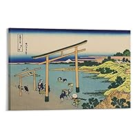 キャンバスプリントアート 葛飾北斎 富嶽三十六景 額付き 絵画 Amazon.co.jp: 葛飾北斎 富嶽三十六景（登戸浦）レプリカキャンバス