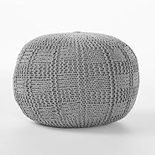 Christopher Knight Home Yuny Fabric Pouf, Grey