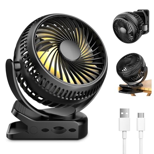 【自動首振り＆5000mAh】 卓上扇風機 クリップ 小型扇風機 usb充電式 静音 風量無段階調節 360°角度調整 充...