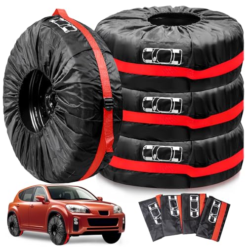 Zocipro Reifentasche Set – 4 Stück Reifen Taschen für 18-22 Zoll Reifen, Robuste Reifentaschen 80 cm mit Griff, Reifentüten für Transport und Lagerung von Sommer- & Winterreifen
