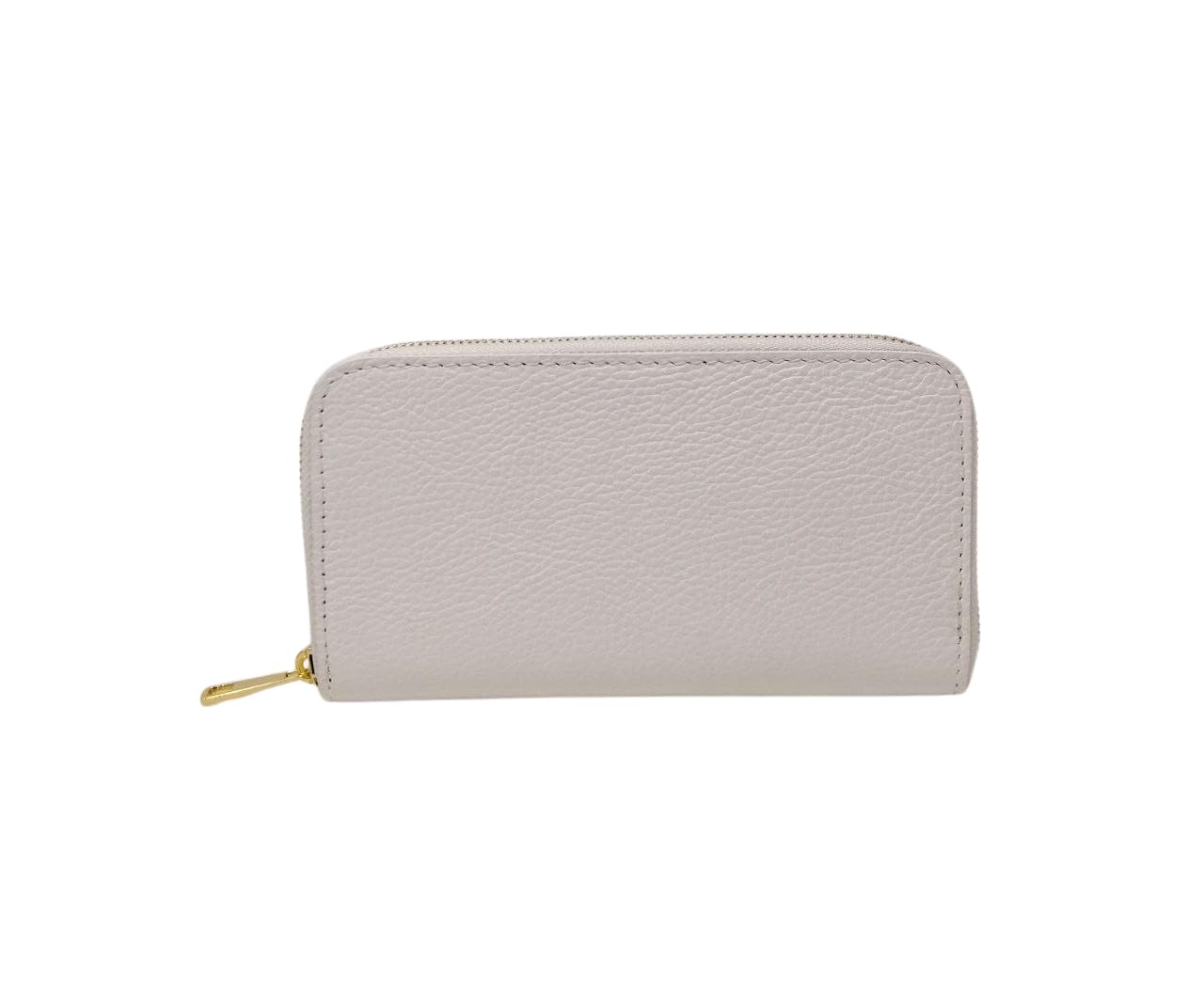 Mauro Pelletteria Portafoglio Donna pelle, in Vera Pelle Made in Italy, Portafoglio Donna Grande con Cerniera, modello Lucy, Bianco