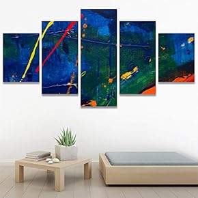 SIGNWIN 5 Panel Canvas Wall Art Modern Art...