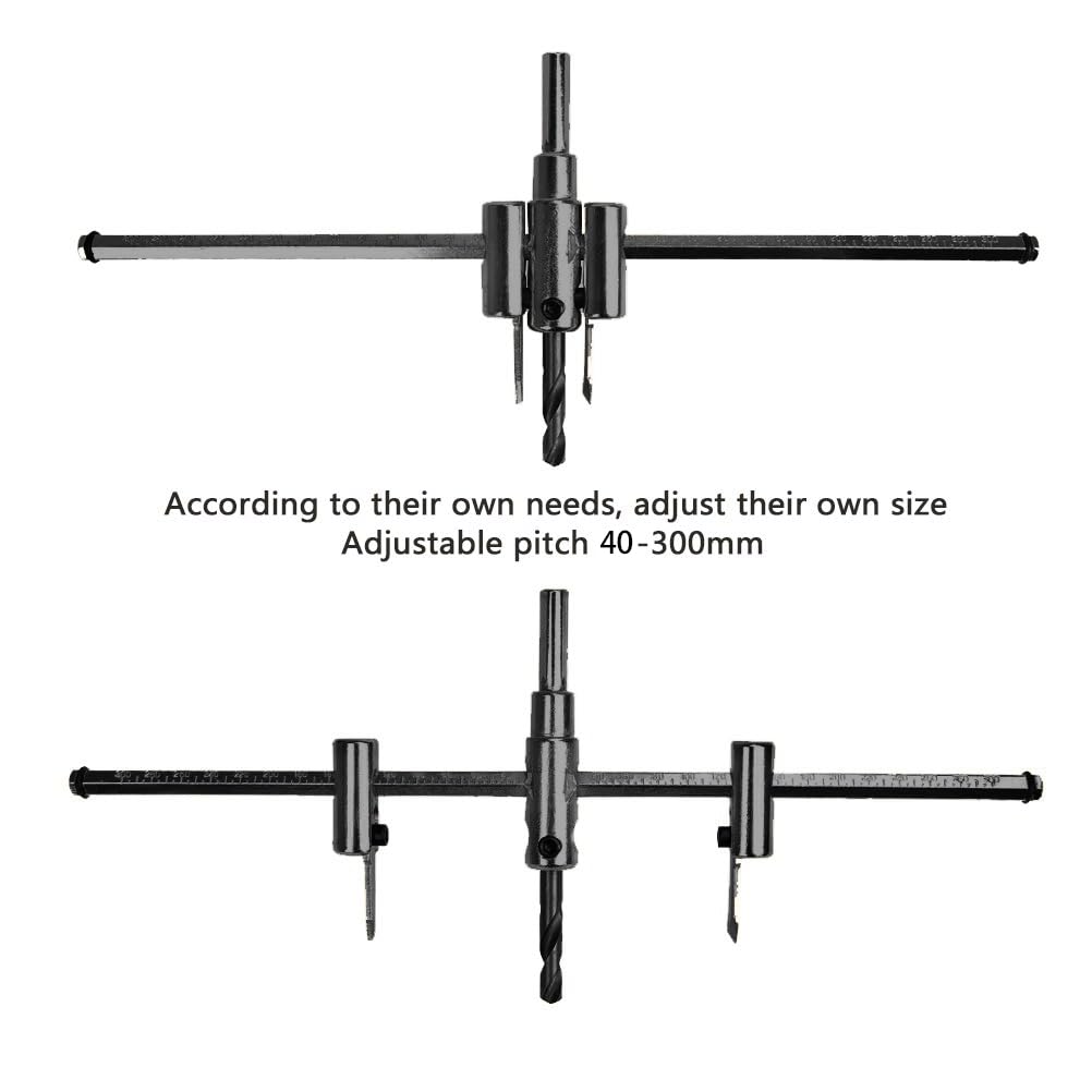 Sega A Tazza Regolabile 30-120mm - Per Fori Circolari In Legno, Cartongesso, Piastrelle
