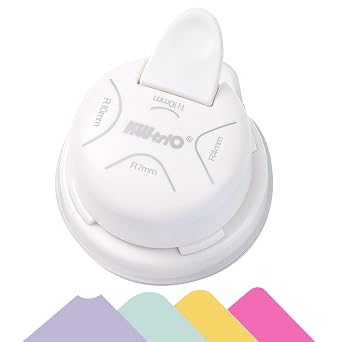 Corner Rounder Punch, Kaluofan 2024 Upgraded 4 in 1 Corner Punch Inside Rounded Corner+R4mm+R7mm+R10mm, Paper Corner Rounder, Punches for Crafts, DIY Projects, Photo, Card, Scrapbooking Making