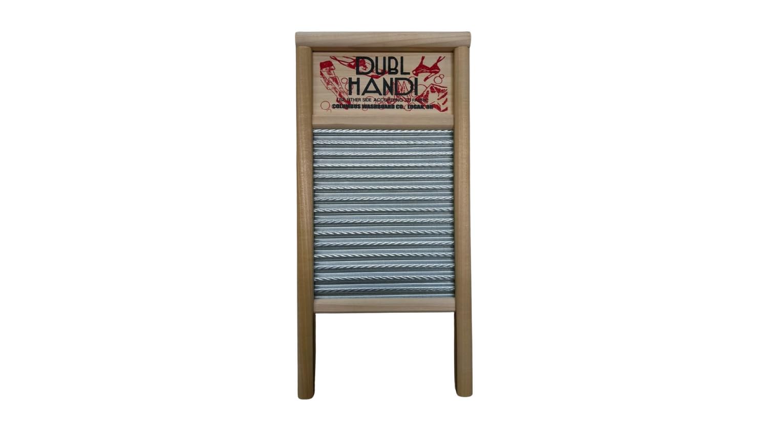 Dubl Handi Columbus Washboard (Pail Size 8 1/2"" x 18""), Silver