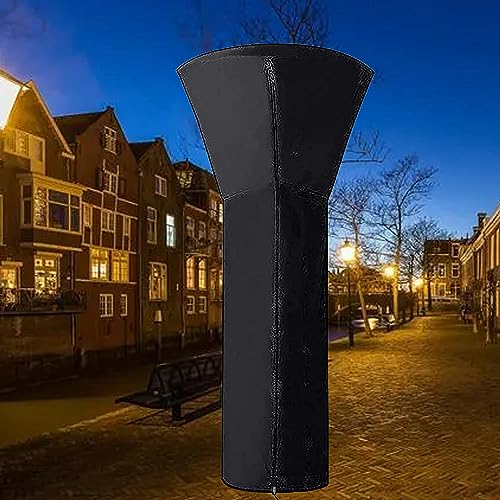 Tearom Patio Heater Covers Outdoor Heater Covers Waterproof Heater Covers for Standing Heater Tear-Proof Wind-Resistant UV-Resistant Snow-Resistant with Zipper and Storage Bag 87*34*19inch Black