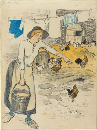 Peinture sur toile Steinlen 60x90cm de haute précision pour décoration