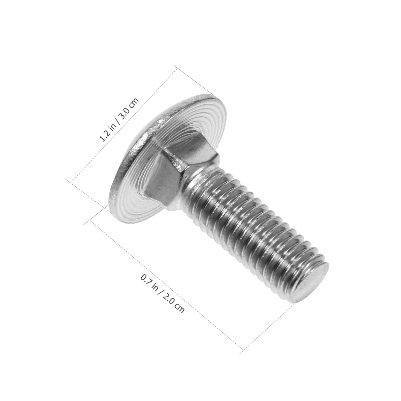 SOLUSTRE 30pcs Assorted Stainless Steel Carriage Bolts Square Neck Allen Screws Steel Carriage Bolts Screws for Hardware Projects