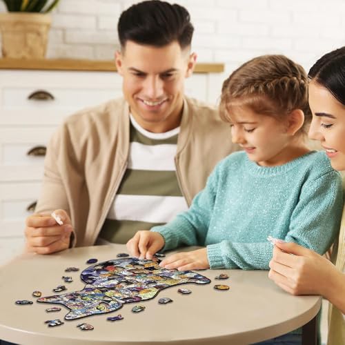 Puzzle de madera con forma de animales, el regalo ideal para cumpleaños y Navidad 2
