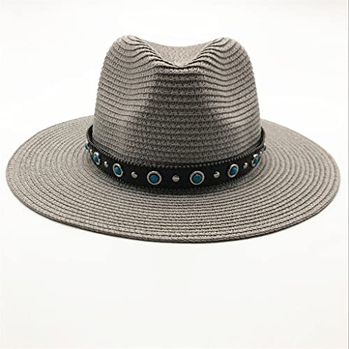 Chapeau de paille d'ombrage anti-UV avec bordure plate style plateau