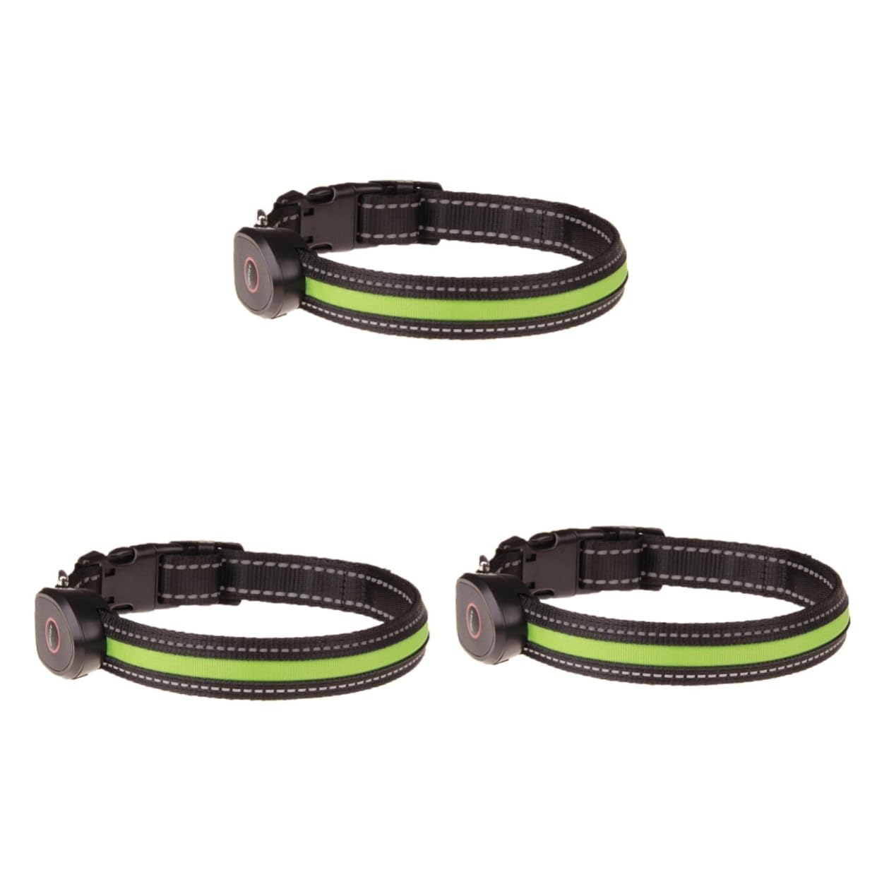 Kisangel Lot De 3 Colliers Lumineux LED Rechargeables pour Chien pour La Marche Nocturne Taille Réglable