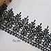 5 Yard Venise Floral Lace Edge Trim Ribbon 9cm Wide Vintage Style 8 Color Edging Trimmings Fabric Embroidered Applique Sewing Craft Wedding Bridal Dress Embellishment Gift Party Decoration(Black)