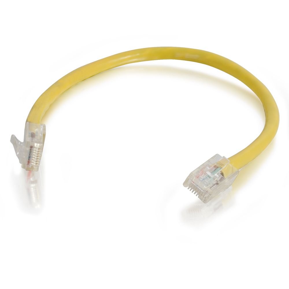 C2G 24669 Cat5e Cable - Non-Booted Unshielded Ethernet Network Patch Cable, Yellow (2 Feet, 0.60 Meters)