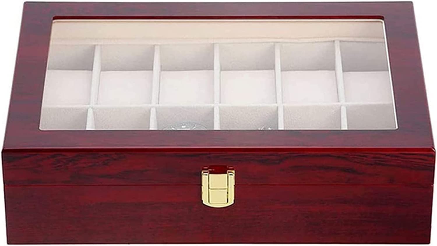 TIANQIHAO Watch Box Display Case Organizer Luxury Watch Box 12 Slots Watch Holder Boxes For Men Women Watches Organizer Box 12 Grids Watch Organizers Watch Holder