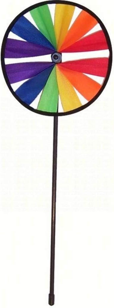 In the Breeze 14-Inch Duo Kaleidoscope Wheel Spinner, Outdoor Ground Décor, 2719