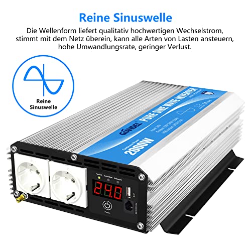 Sinus-Wechselrichter von GIANDEL 24V auf 230V