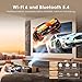 Salange Mini Beamer 2026,4K Unterstützt Smart Projektor Android 14, Tragbarer mit WiFi 6 und Bluetooth 5.4 Auto Keystone, Klein Handy Beamer Heimkino Outdoor,270°Dreh kompatibel,Weiß