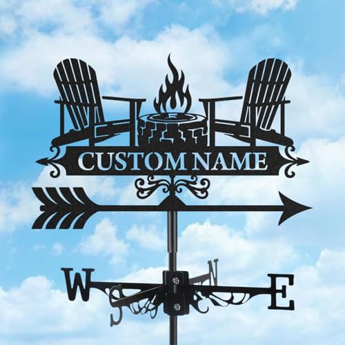 LOWACOS Personalized Metal Camping Weathervane