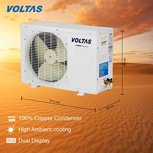 Image of Voltas 1.5 Ton 3 Star Dust Filter, Antibacterial Coating Split System AC (Copper, 183EZA, White)