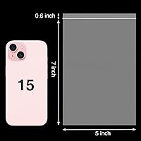 Vista 2 de 160 piezas bolsas transparentes con cremallera de 5 x 7 pulgadas, pequeñas bolsas de plástico para joyas, alimentos, manualidades, embalaje