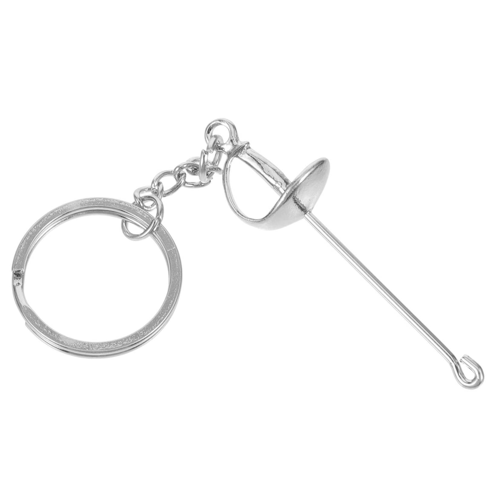 Abaodam 5pezzi Portachiavi Metallo Per Scherma Portachiavi Sportivo Decorativo Per Appassionati Di Scherma Souvenir Unico Con Design Elegante e Artigianato Raffinato Ottimo Per Borse e