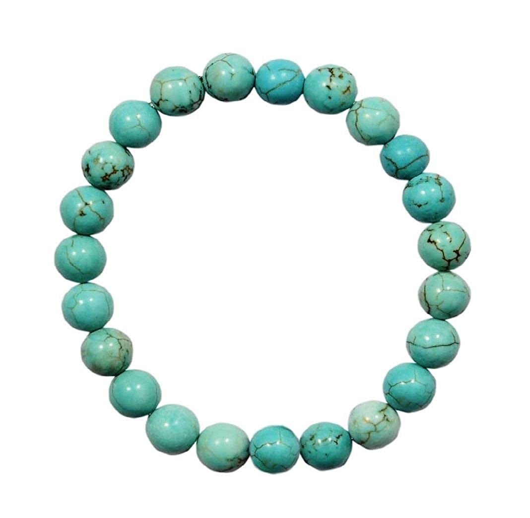 Takshila Gems® Natural Turquoise Bracelet for men & women 8 mm Beads Lab Certified Stretchable Elastic Bracelet Firoza Bracelet Turquoise Stone Bracelet (B0BGPJ4H32) Amazon Price History, Amazon Price Tracker