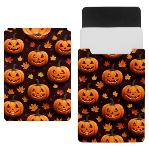 Funda para portátil resistente de 13.8 pulgadas con forro acolchado estampado de calabaza