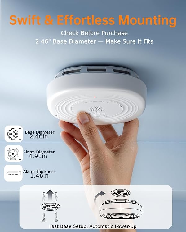 Heiman Smoke Detector Carbon Monoxide Detector Combo 10 Year Battery by HEIMAN - Used condition - Image 2