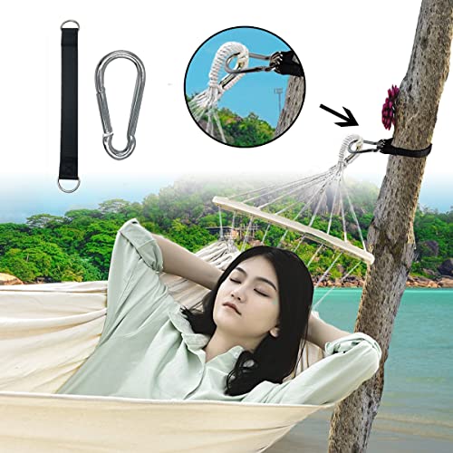 1Pc Strong Tree Swing Strap With 1Pc Stainless Steel Heavy Duty Carabiner Clip Holds 2100 Lbs, Hammock Straps And Hooks For Tree Swing Plank Hammock #TOP3