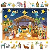 Décoration murale polyvalente : parfait pour une utilisation comme décoration murale pour une crèche de Noël, cet ensemble de planches en feutre ajoute une touche charmante et significative à la maison ou à la salle de classe, combinant l'esprit des fêtes avec le plaisir éducatif.