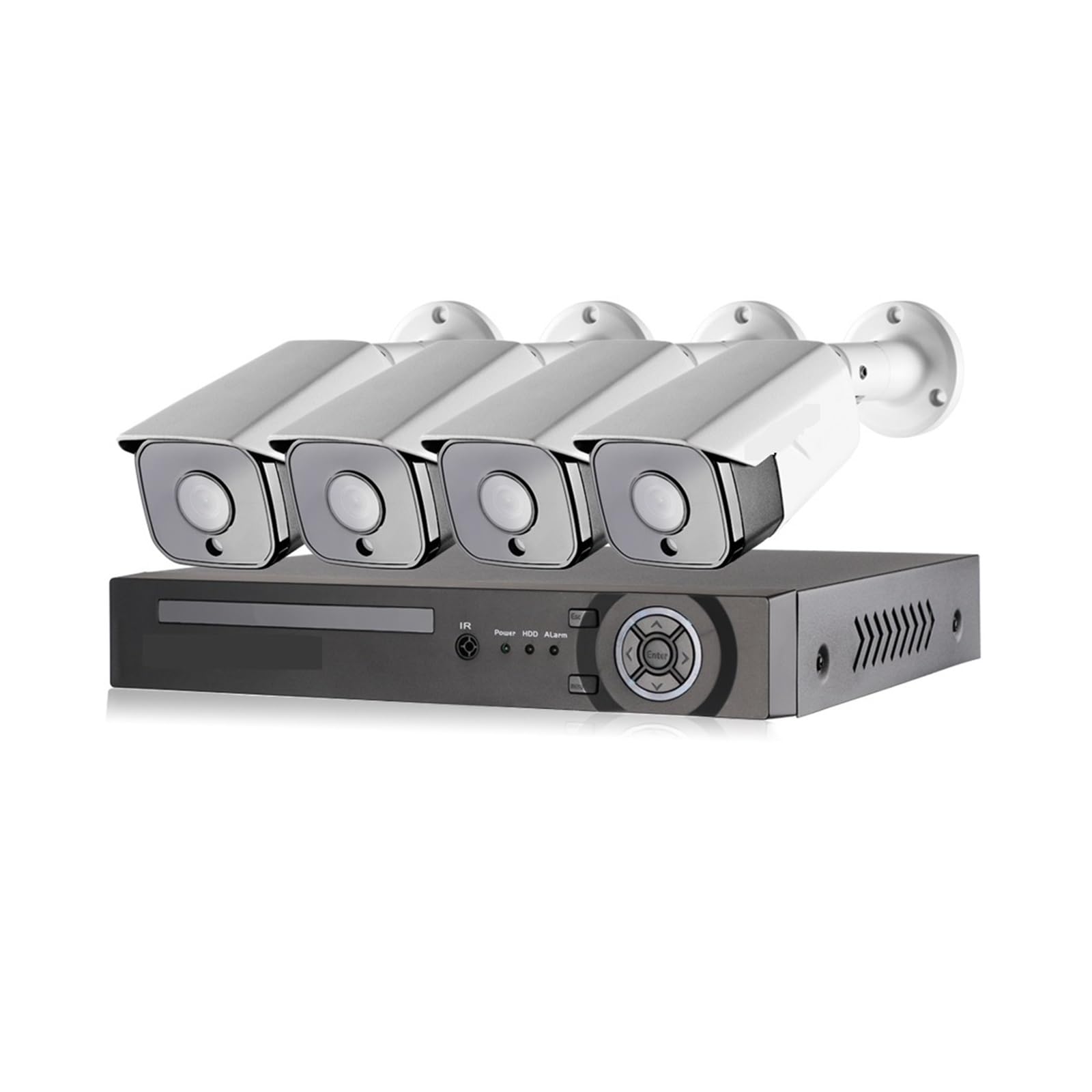 Kit Video Surveillance, 25fps 5MP détection de Visage POE caméra IP Kits de système de sécurité étanche CCTV Surveillance vidéo AI(2T,8pcs Cameras)